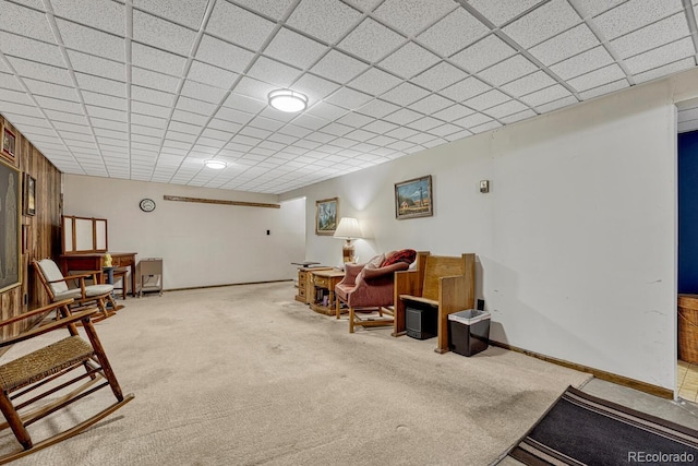 7479 Pierce St, Arvada, CO 80003 - sitting room featuring carpet floors and a drop ceiling