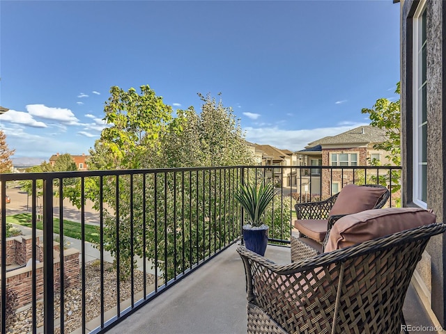 balcony with a residential view