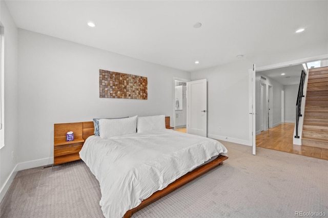 view of carpeted bedroom