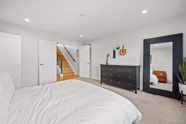 view of carpeted bedroom