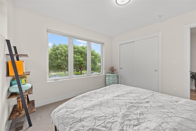 bedroom with a closet