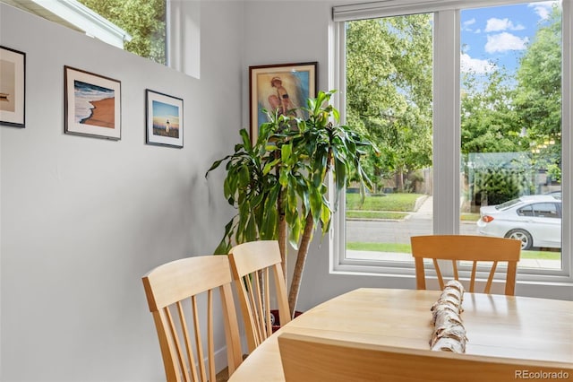 view of dining area