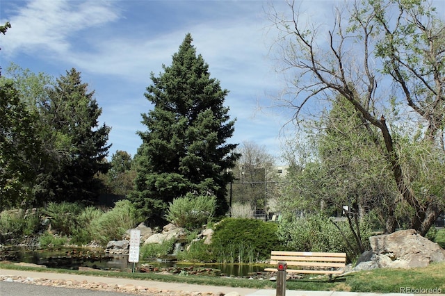 view of home's community featuring a water view