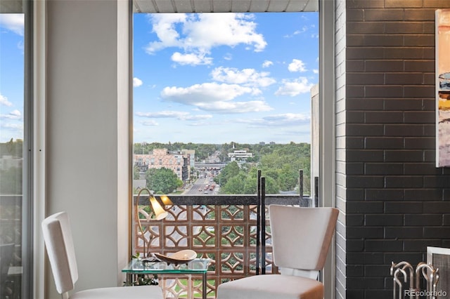 balcony featuring a city view