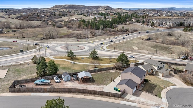 1206 Baldwin Park Cir, Castle Rock, CO 80104 - aerial view of residential area with a mountainous background