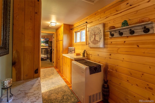 4745 Forest Ln, Howard, CO 81233 - corridor featuring wooden walls