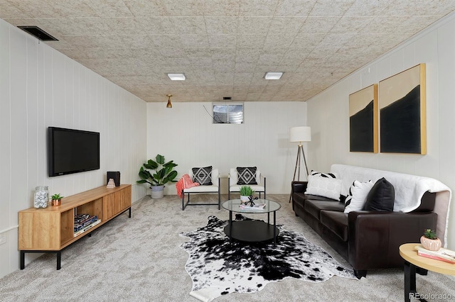 view of carpeted living room