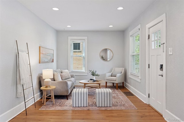 3976 S Washington St, Englewood, CO 80113 - living room featuring light wood-type flooring and recessed lighting