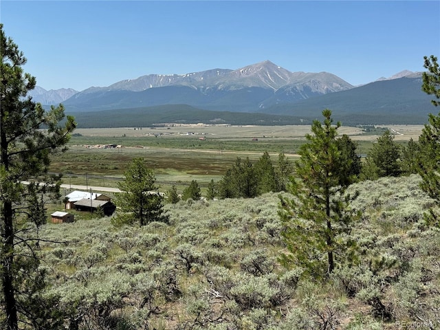 property view of mountains with a rural view