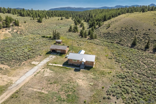 bird's eye view featuring a mountain view