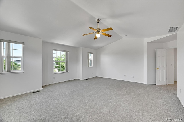 6910 E 131st Dr, Thornton, CO 80602 - carpeted empty room featuring a ceiling fan and lofted ceiling