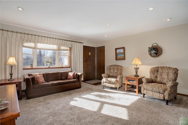 view of carpeted living room