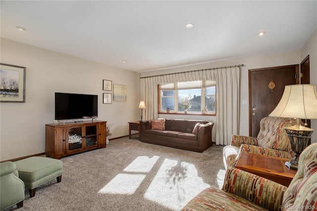 view of carpeted living room