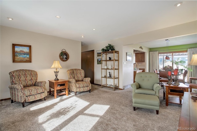 view of carpeted living room