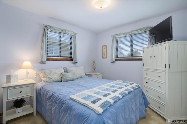 view of carpeted bedroom