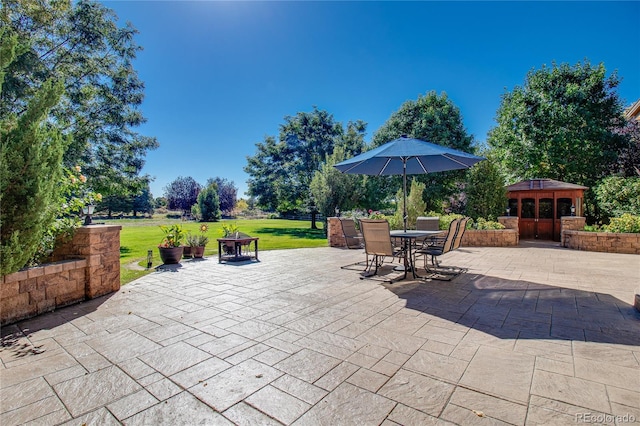 view of patio / terrace featuring outdoor dining area