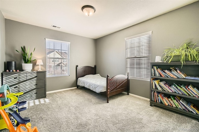 view of carpeted bedroom