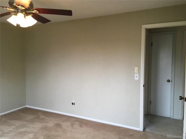 6411 W 82nd Dr, Arvada, CO 80003 - empty room featuring a ceiling fan, light colored carpet, and baseboards