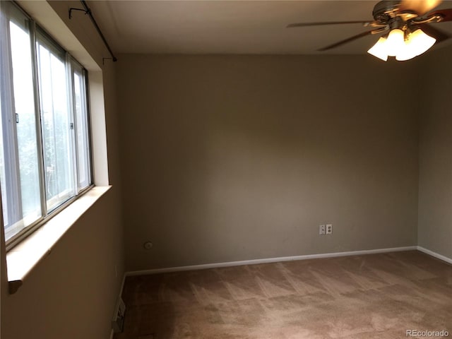 6411 W 82nd Dr, Arvada, CO 80003 - carpeted empty room with healthy amount of natural light, baseboards, and a ceiling fan