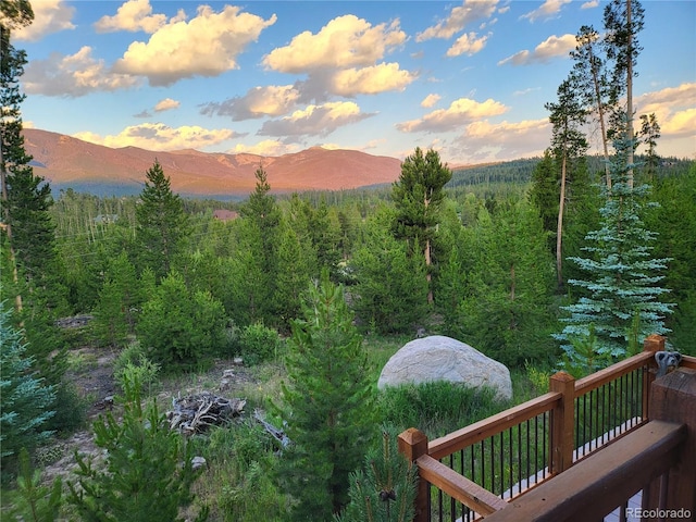385 Trail Ridge Dr, Grand Lake, CO 80447 - view of mountain feature with a wooded view