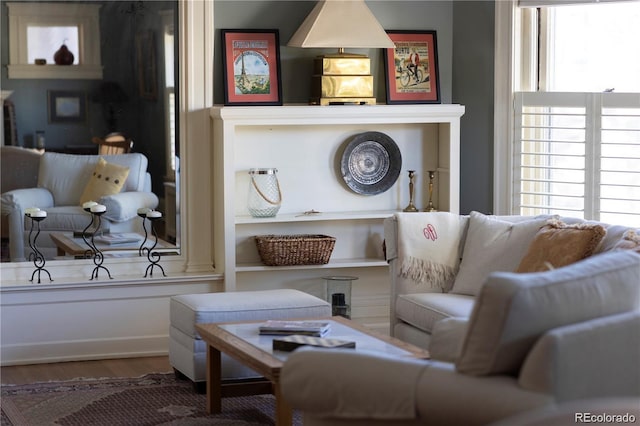 living room featuring wood finished floors