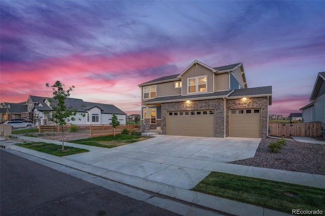 view of front of house featuring a garage