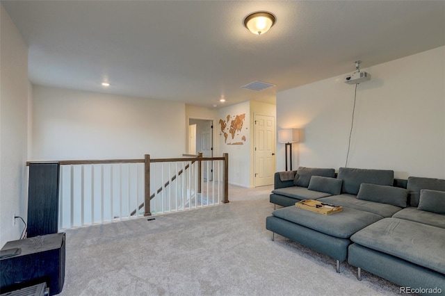 view of carpeted living room