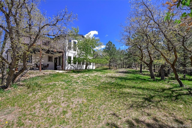 1673 Woodmoor Dr, Monument, CO 80132 - view of green lawn with a patio
