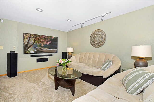 1673 Woodmoor Dr, Monument, CO 80132 - living room with carpet floors and baseboards