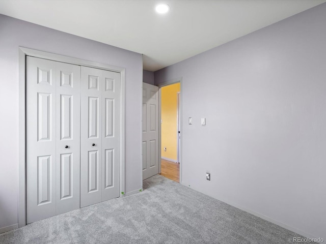 11650 Baca Rd, Conifer, CO 80433 - unfurnished bedroom featuring carpet, a closet, baseboards, and recessed lighting