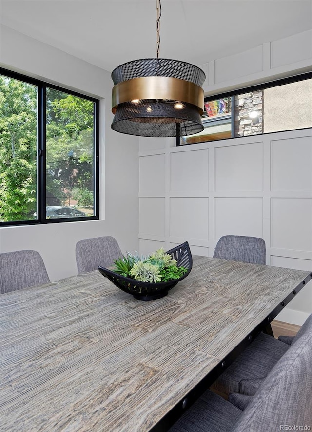 view of dining area