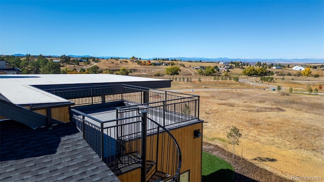 deck with a rural view