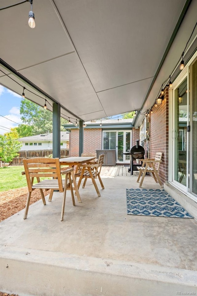 5455 E Iowa Ave, Denver, CO 80222 - view of patio with outdoor dining space and grilling area