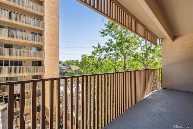 view of balcony