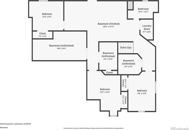 2104 Vineyard Dr, Castle Rock, CO 80104 - view of home floor plan