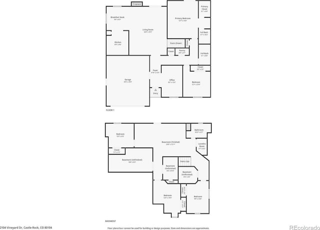 2104 Vineyard Dr, Castle Rock, CO 80104 - view of home floor plan