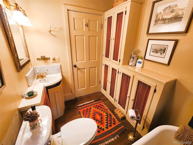 808 Rose St, Georgetown, CO 80444 - bathroom featuring wood finished floors and vanity