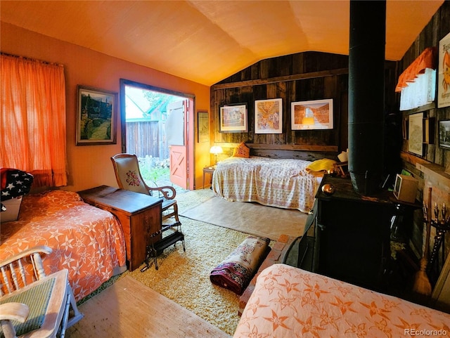 808 Rose St, Georgetown, CO 80444 - bedroom featuring lofted ceiling and wood finished floors