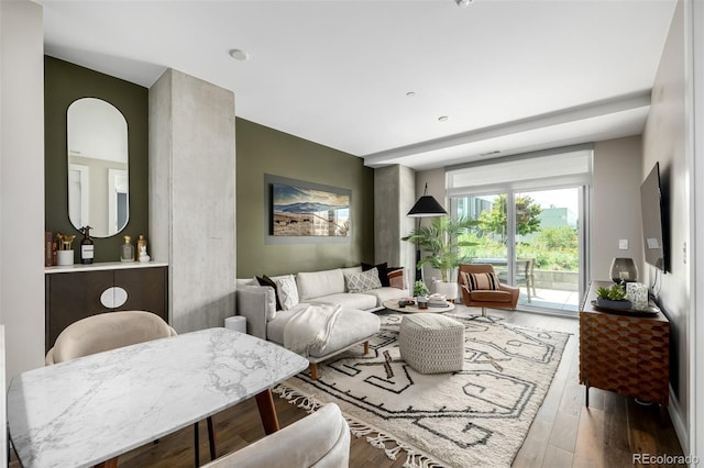 4200 W 17th Ave Unit 212, Denver, CO 80204 - living room featuring wood finished floors