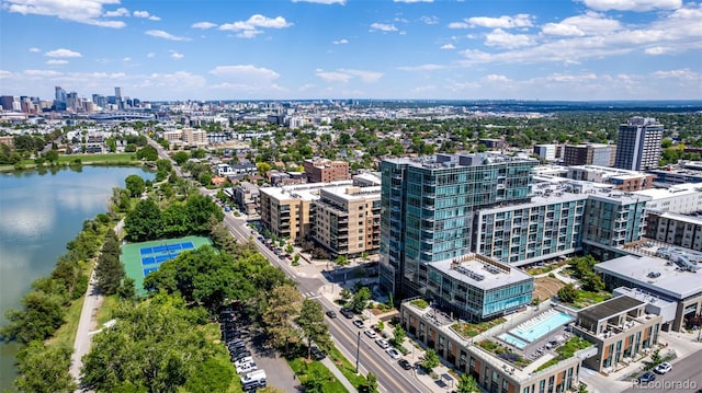 4200 W 17th Ave Unit 212, Denver, CO 80204 - view of urban area featuring a pool area and a nearby body of water