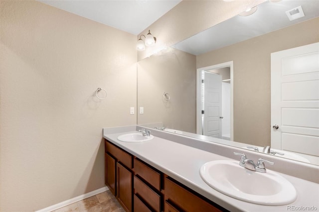 1339 Sidewinder Cir, Castle Rock, CO 80108 - full bathroom with double vanity and baseboards
