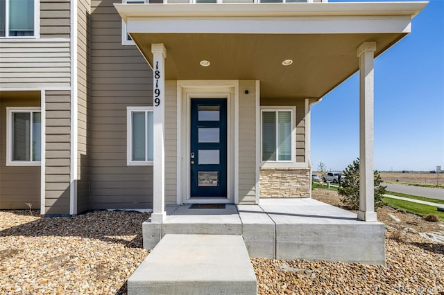 18199 E 96th Ave, Commerce City, CO 80022 - view of exterior entry featuring stone siding