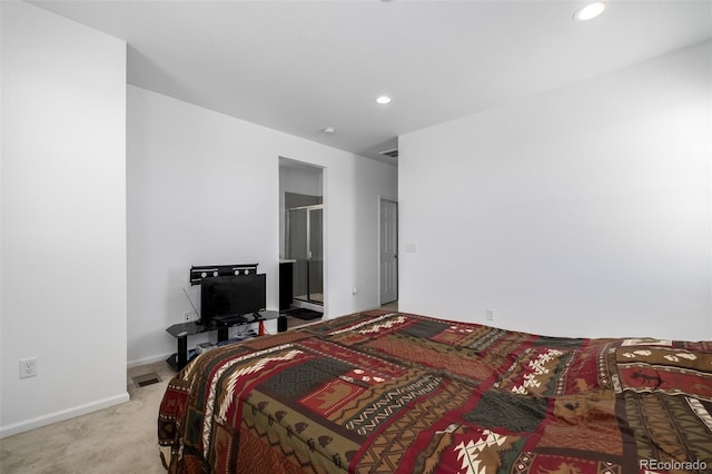 18199 E 96th Ave, Commerce City, CO 80022 - bedroom with light colored carpet, recessed lighting, and baseboards