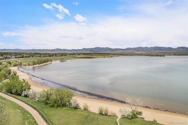 7705 W 87th Dr, Arvada, CO 80005 - water view with a mountainous background