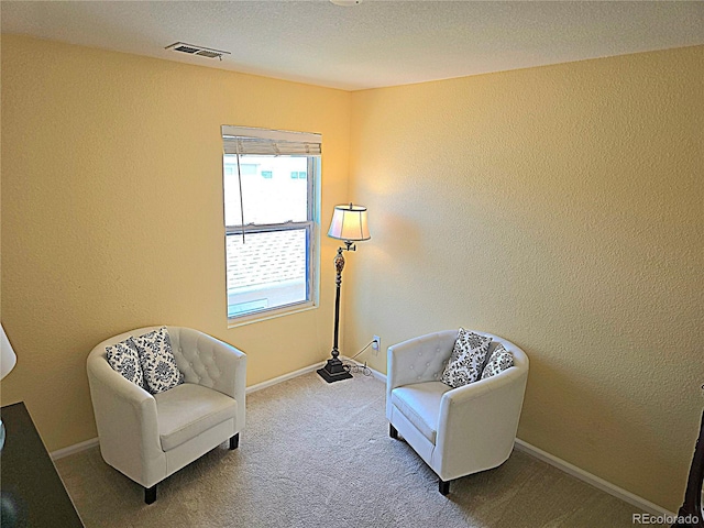 13626 Garfield St Unit A, Thornton, CO 80602 - sitting room featuring carpet flooring and a textured wall