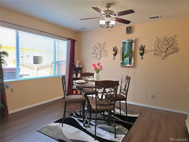 13626 Garfield St Unit A, Thornton, CO 80602 - dining space with wood finished floors and a ceiling fan