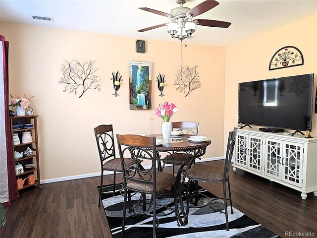 13626 Garfield St Unit A, Thornton, CO 80602 - dining room with wood finished floors and ceiling fan