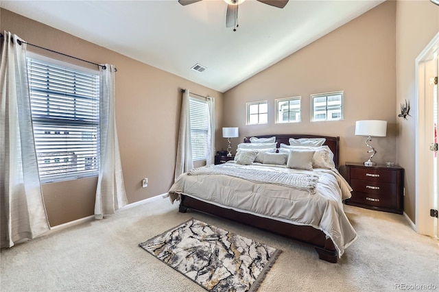 13626 Garfield St Unit A, Thornton, CO 80602 - carpeted bedroom featuring lofted ceiling and ceiling fan