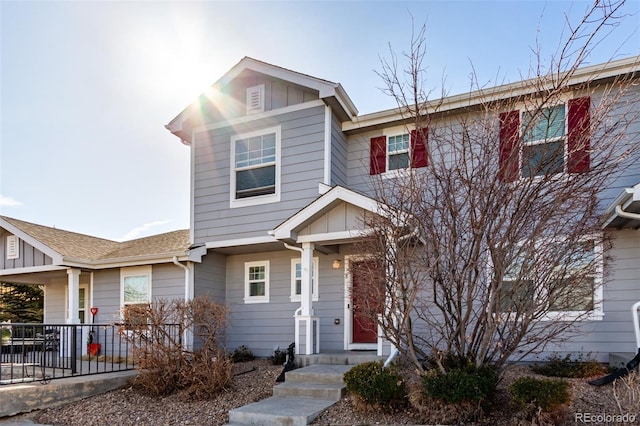 view of front of house featuring board and batten siding