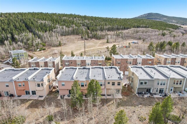 836 Vernon Dr, Central City, CO 80427 - drone / aerial view featuring a mountain view, a residential view, and a forest view